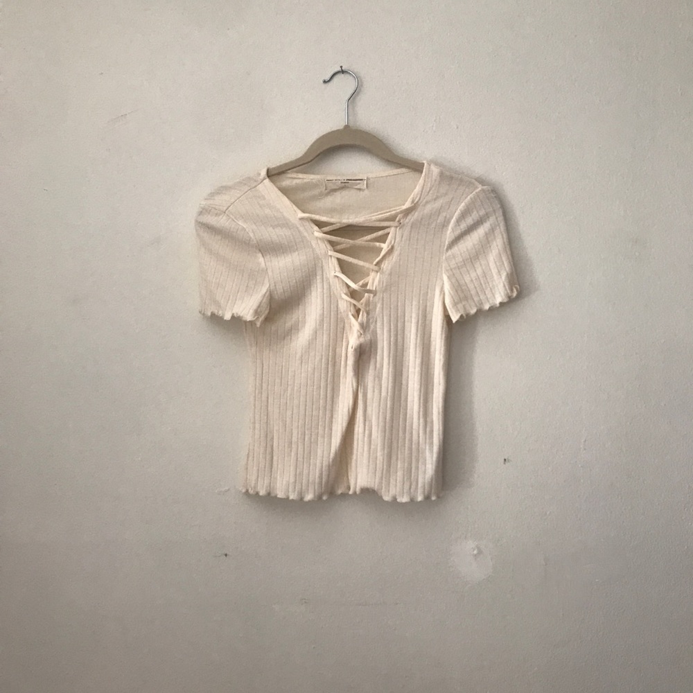 White/Creme Crop top
